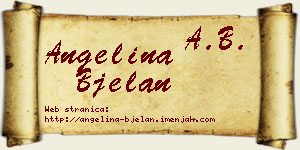Angelina Bjelan vizit kartica